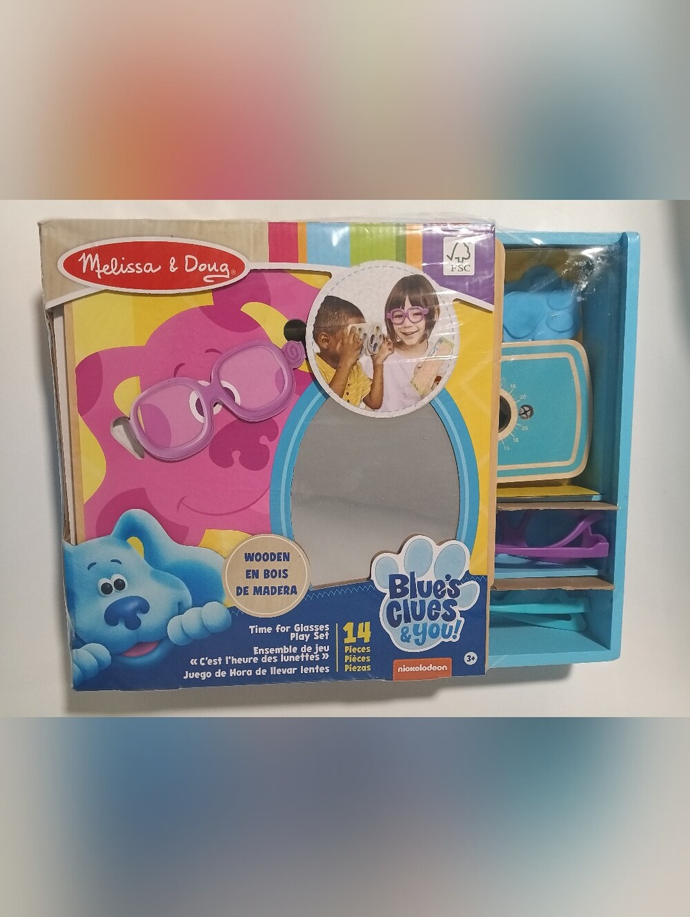 Melissa & Doug Blue's Clues & You! Wooden Glasses Play Set - New